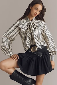 Hope for Flowers by Tracy Reese Long-Sleeve Tie-Neck Blouse