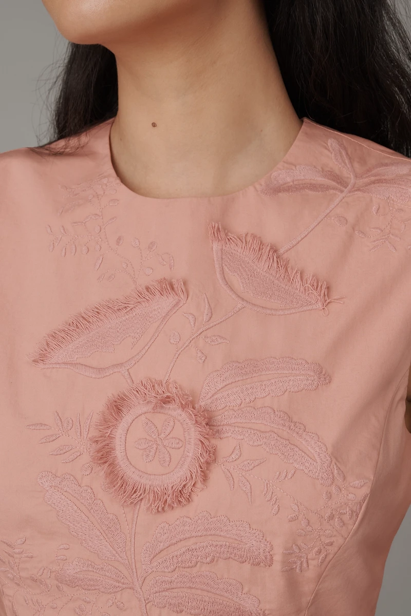 Hope for Flowers by Tracy Reese Embroidered Peplum Top