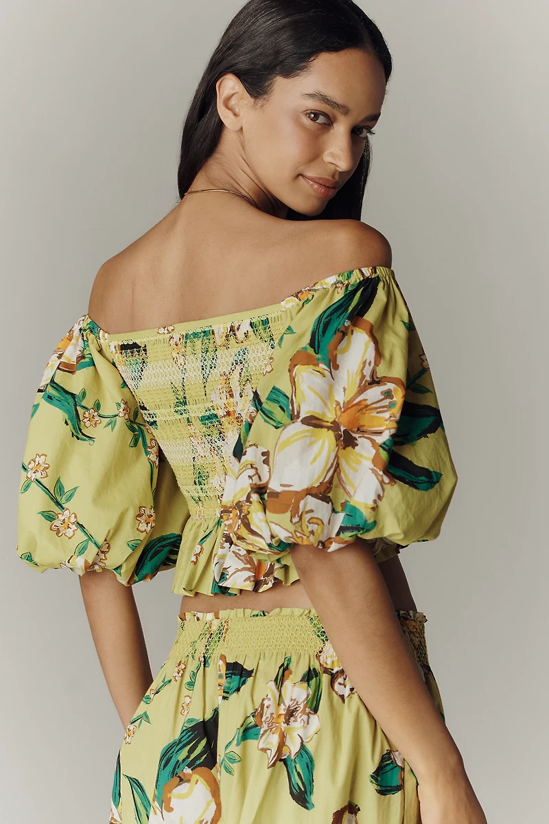 Hope for Flowers by Tracy Reese Cotton Off-Shoulder Top