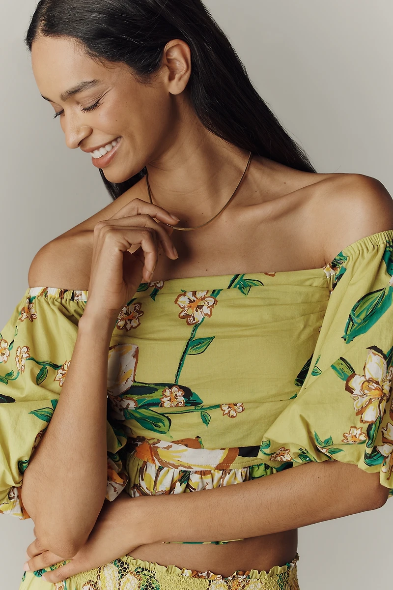 Hope for Flowers by Tracy Reese Cotton Off-Shoulder Top