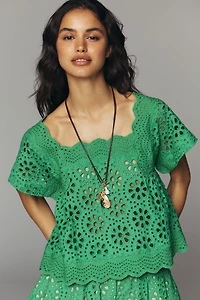 Hope for Flowers by Tracy Reese Cotton Eyelet Blouse