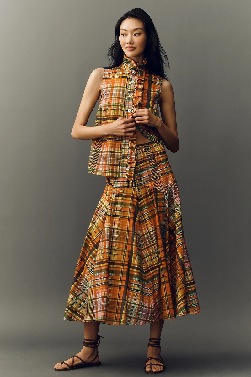 Hope for Flowers by Tracy Reese Sleeveless Ruffled High-Neck Top