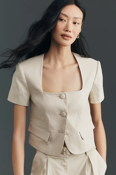 Favorite Daughter Mayfair Linen Blend Top