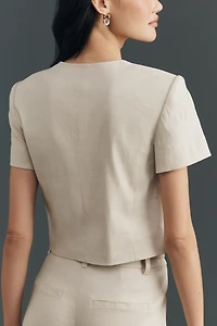 Favorite Daughter Mayfair Linen Blend Top