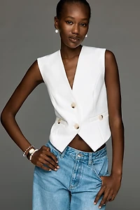 Walter Baker Philipa V-Neck Buttondown Vest