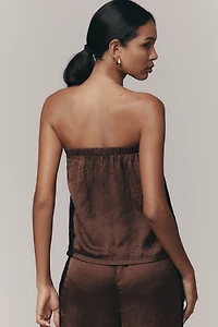 By Anthropologie Strapless Textured Top