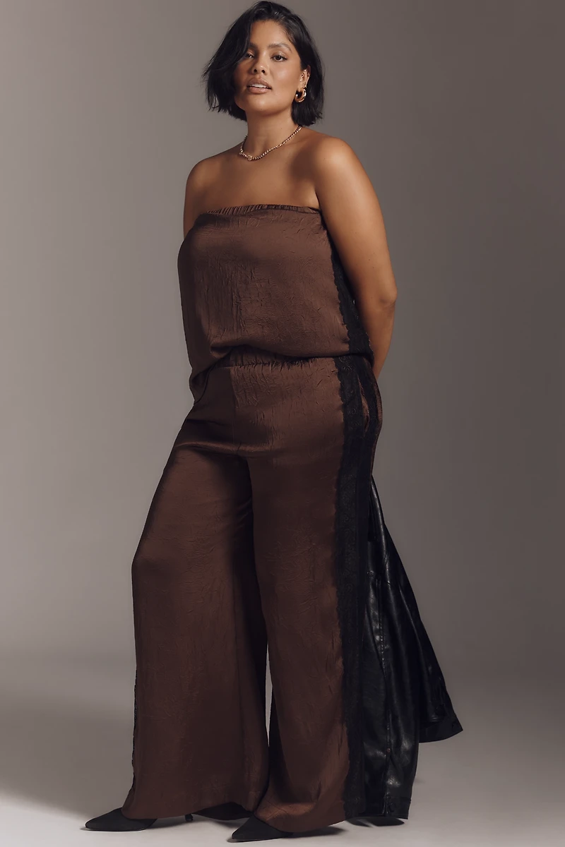 By Anthropologie Strapless Textured Top