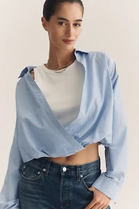 Maeve Long-Sleeve Layered Twofer Shirt