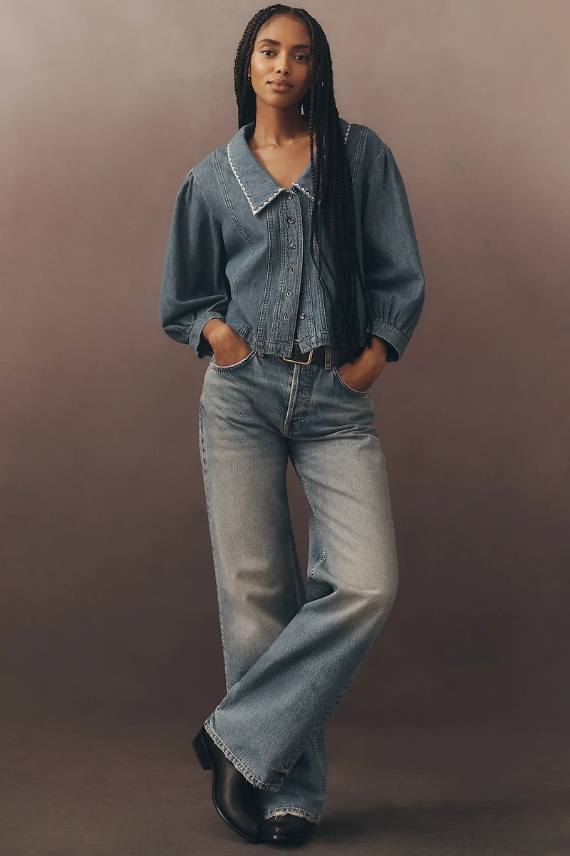 Seventy + Mochi Talia Puff-Sleeve Blouse