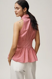 Exquise Tobie Poplin Halter-Neck Top