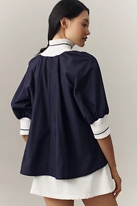 Maeve Sporty Henley Swing Top