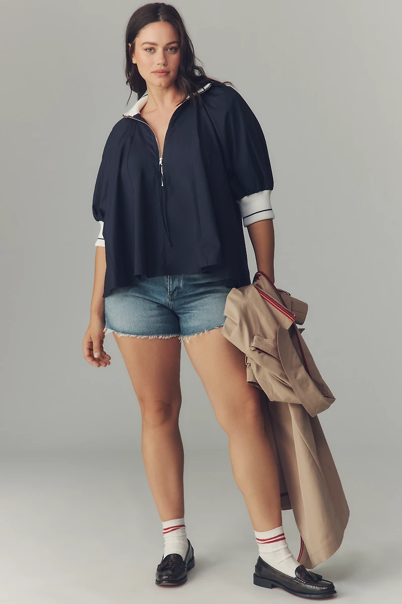 Maeve Sporty Henley Swing Top
