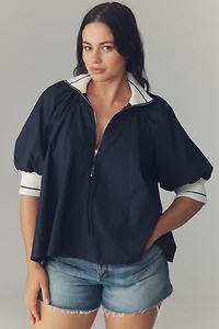 Maeve Sporty Henley Swing Top