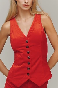 The Halsey Slim Button-Front Vest