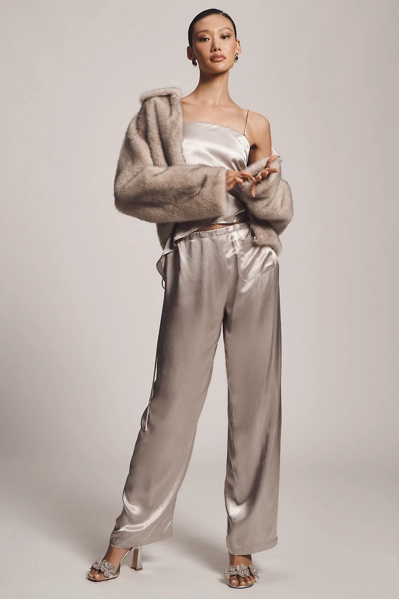 Tyler McGillivary Satin Asymmetrical Top