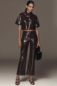 Baum und Pferdgarten Beth Faux-Leather Buttondown Shirt