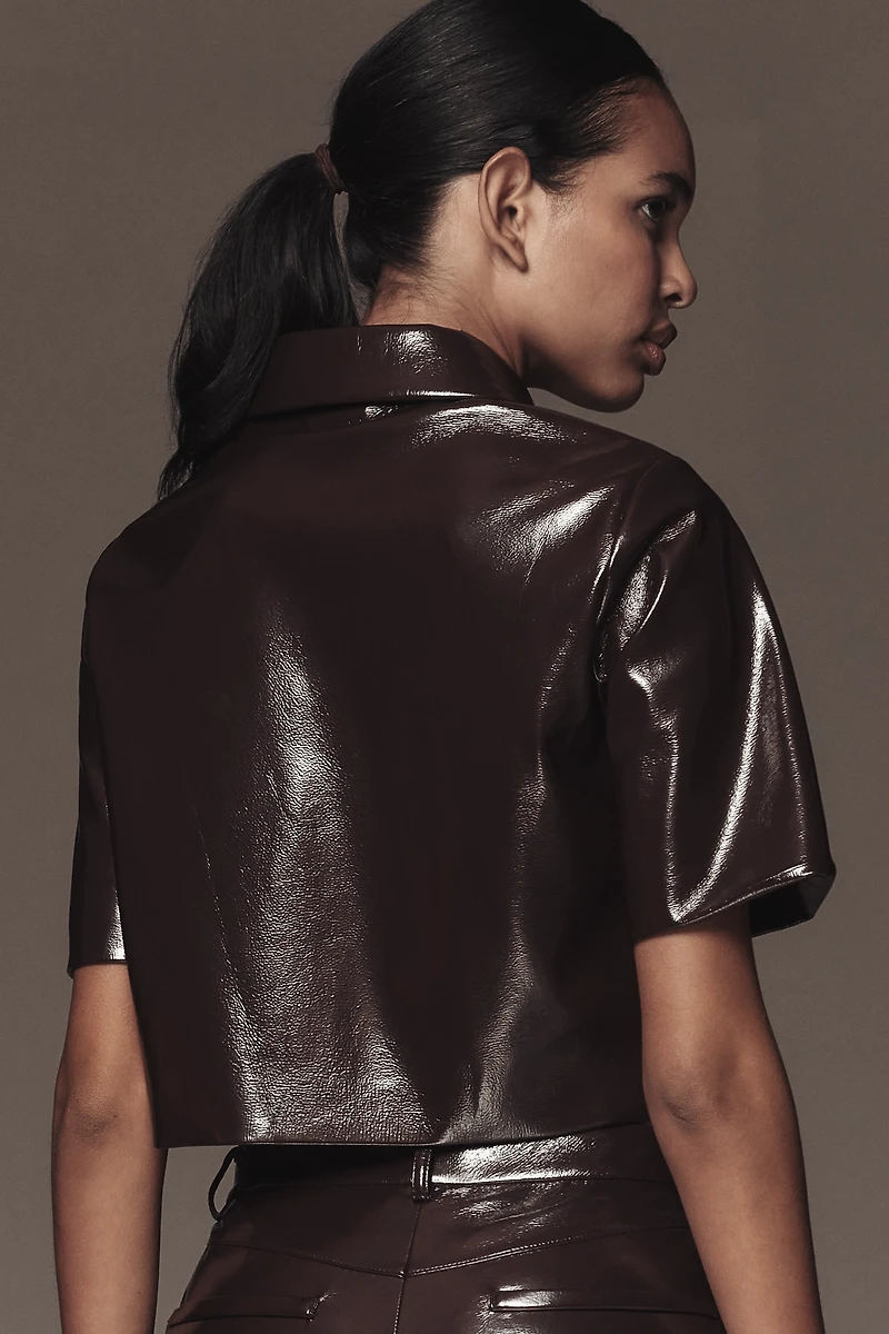 Baum und Pferdgarten Beth Faux-Leather Buttondown Shirt