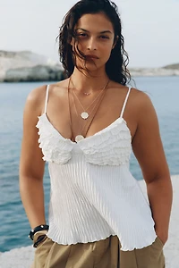 Ollari Ruffle Tank Top