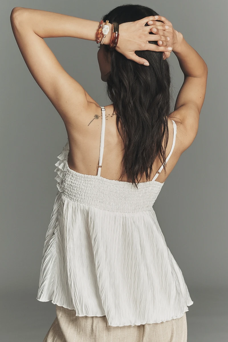 Ollari Ruffle Tank Top