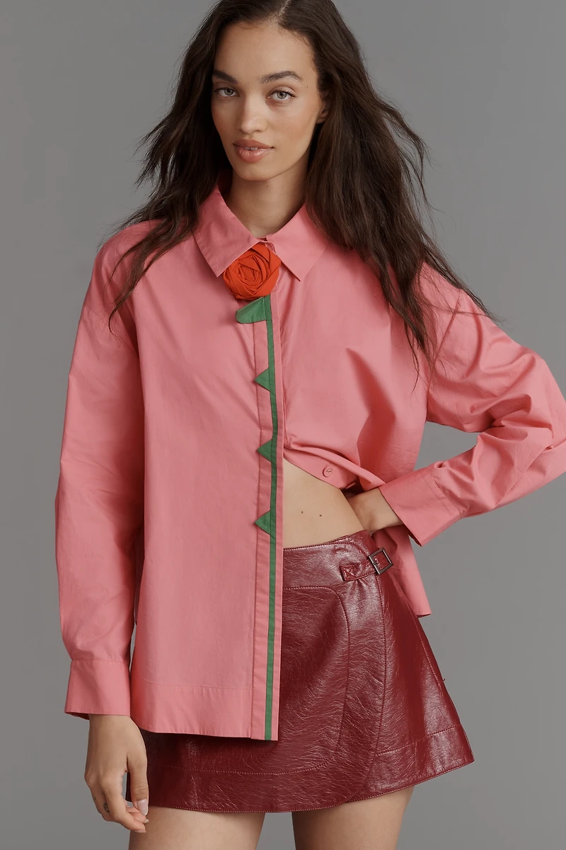 Farm Rio x Anthropologie Rosette Buttondown Shirt