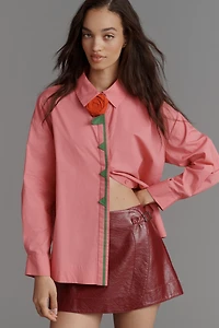 Farm Rio x Anthropologie Rosette Buttondown Shirt