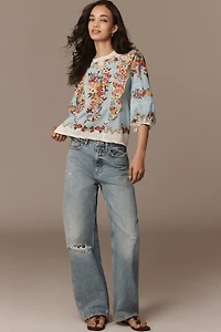 Farm Rio x Anthropologie Bubble-Sleeve Top
