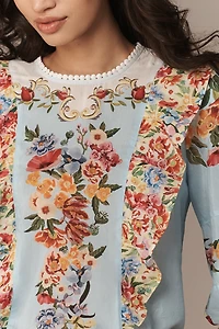 Farm Rio x Anthropologie Bubble-Sleeve Top