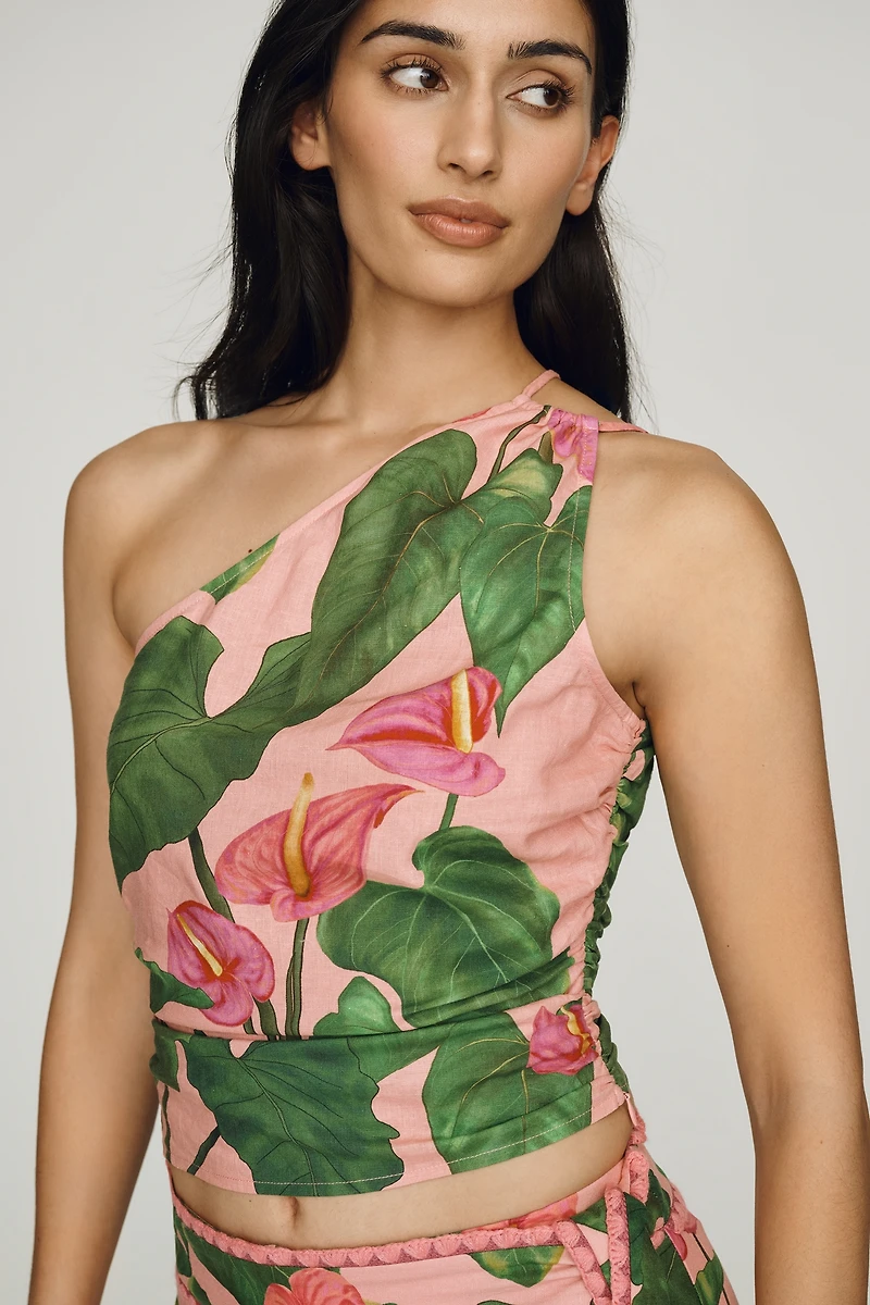 Farm Rio x Anthropologie One-Shoulder Top
