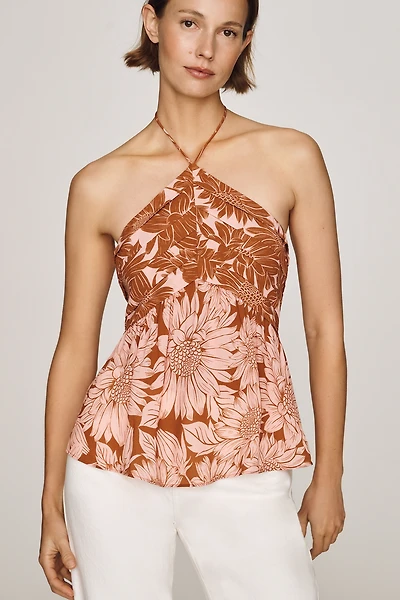 Farm Rio x Anthropologie Pleated Halter Top