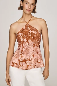 Farm Rio x Anthropologie Pleated Halter Top