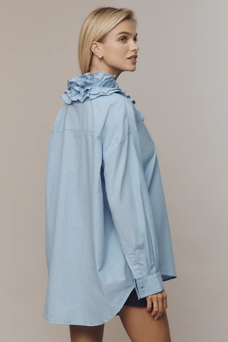 Essentiel Antwerp Ipojuca Ruffle Buttondown Shirt