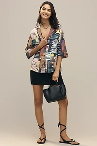 Scotch & Soda Short-Sleeve Printed Buttondown Shirt