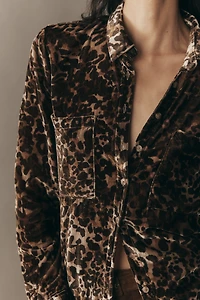 Pilcro Hadley Velvet Relaxed Buttondown Shirt
