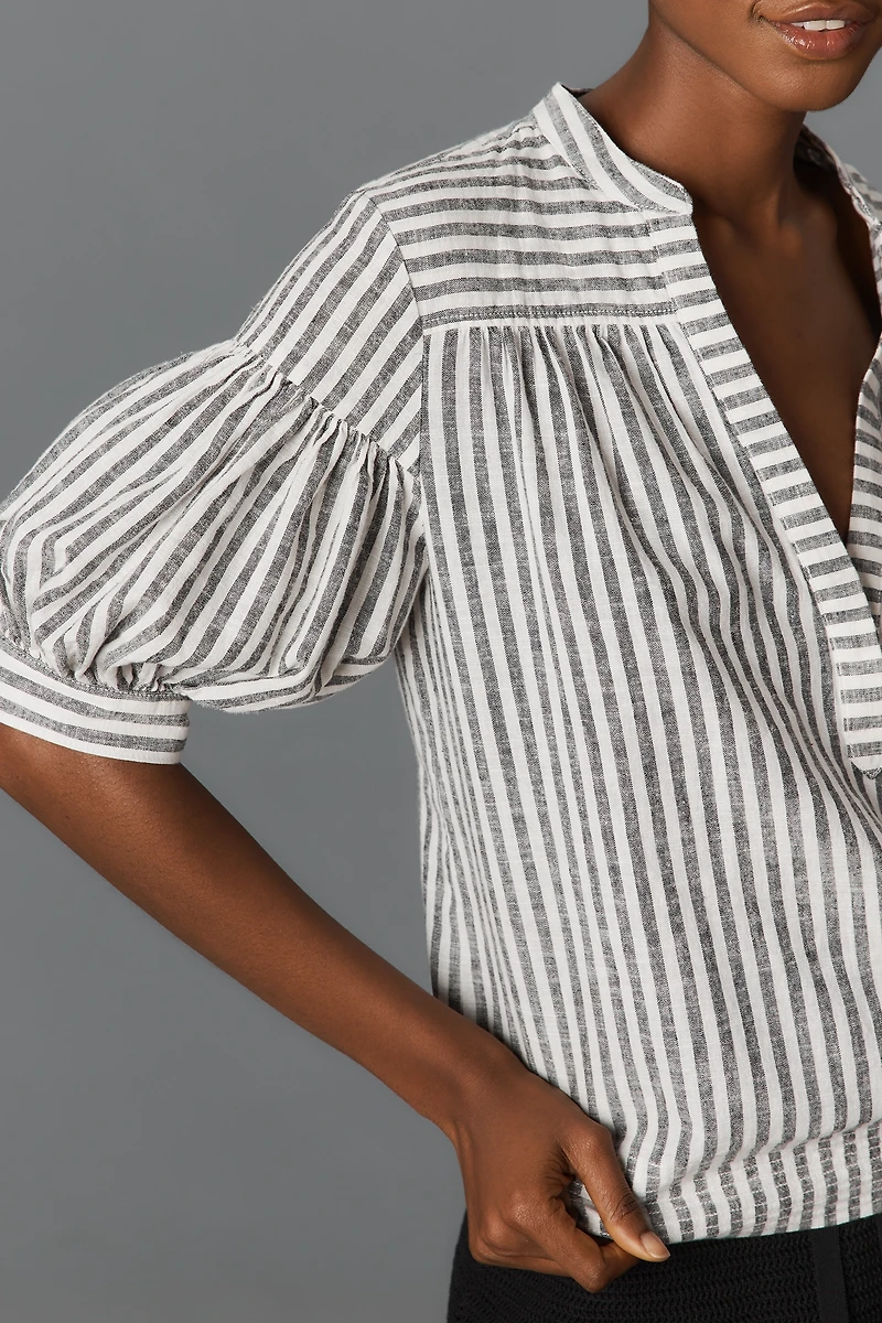 The Darcey Popover Swing Top: Linen Cotton Edition
