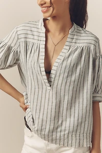 The Darcey Popover Swing Top: Linen Cotton Edition