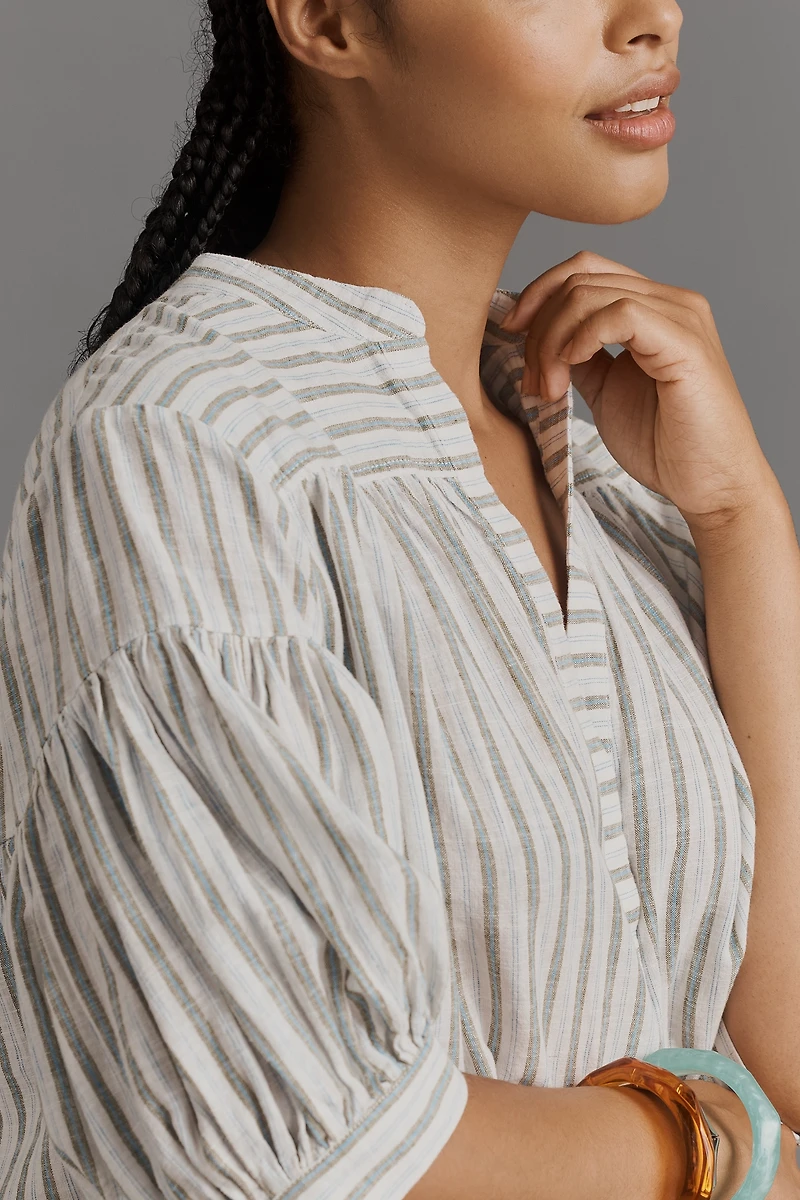 The Darcey Popover Swing Top: Linen Cotton Edition