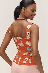Danielle Kroll x Maeve Square-Neck Tailored Tank