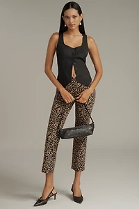 By Anthropologie Open-Back Linen Blend Vest