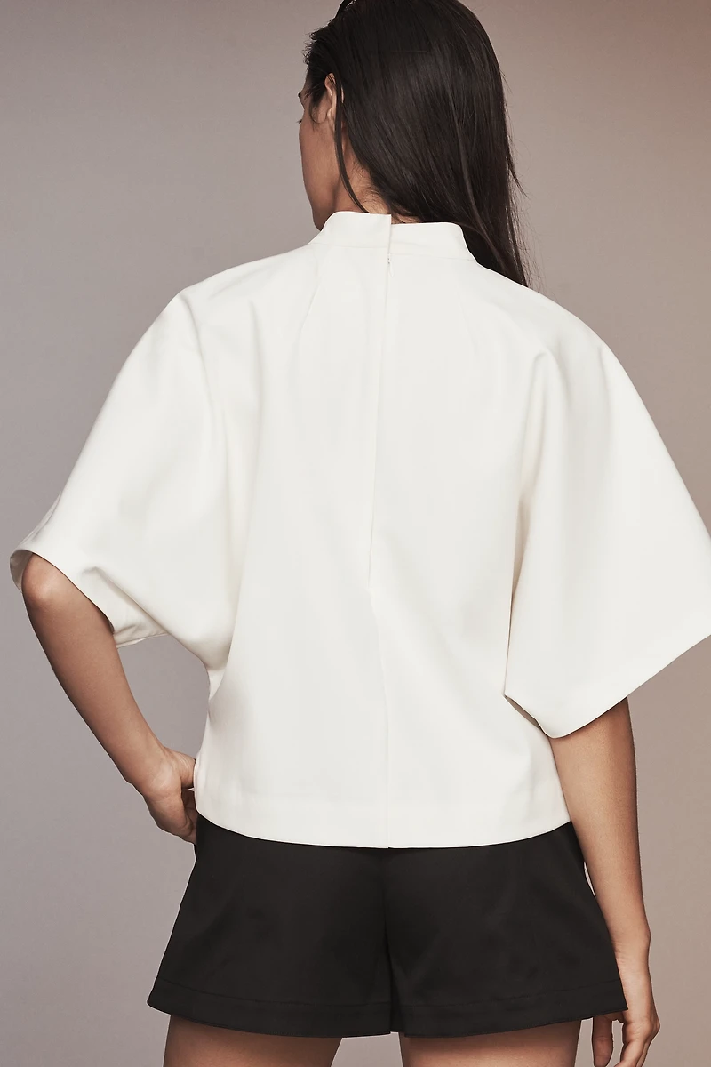 Maeve Mock-Neck Batwing Top