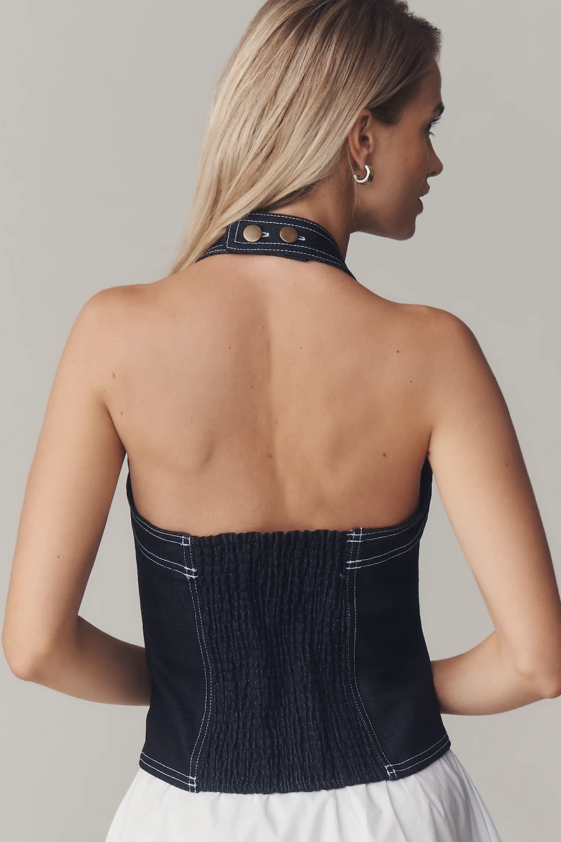 Pilcro Halter Front-Zip Tank