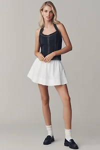 Pilcro Halter Front-Zip Tank