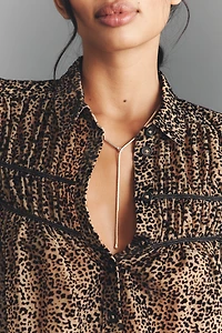 The Leandra Velvet Shirred Yoke Blouse by Maeve