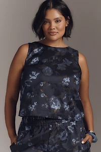 By Anthropologie Sleeveless Jacquard Blouse