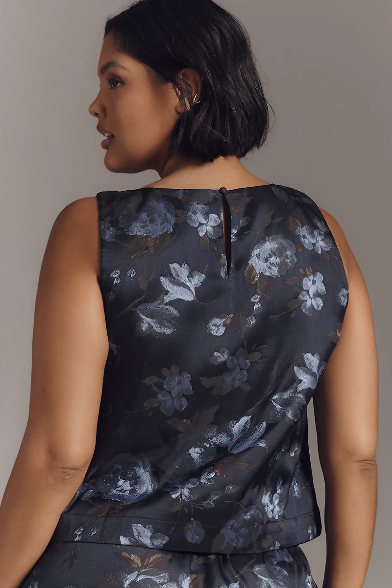 By Anthropologie Sleeveless Jacquard Blouse