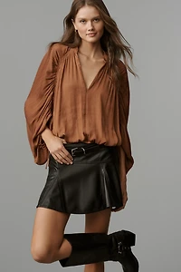 By Anthropologie Long-Sleeve Ruched Dolman Top