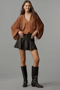 By Anthropologie Long-Sleeve Ruched Dolman Top