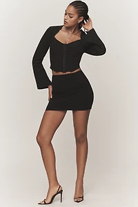 By Anthropologie Open-Back Tuxedo Top