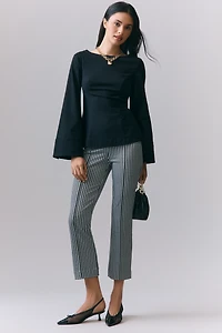 Maeve Flare-Sleeve Backless Top