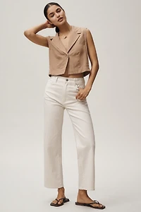 Maeve Linen Blend Buttonfront Vest