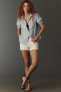 Aly 100% European Linen Puff-Sleeve Blouse